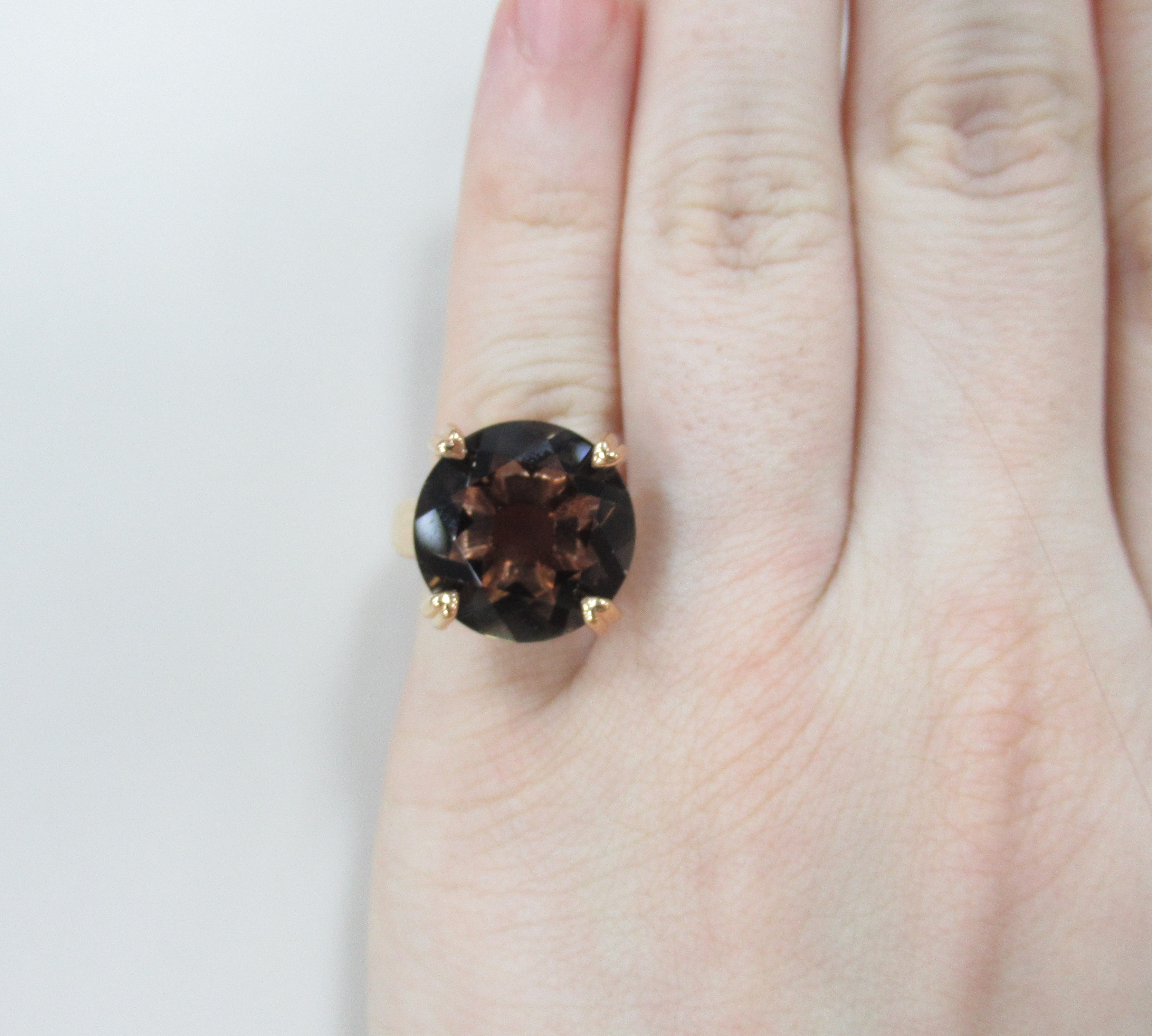 Серебряное кольцо с раухтопазом